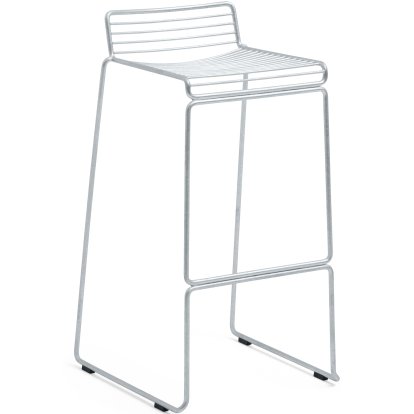 Tabouret de bar Hee , Version bar: hauteur de l'assise 75 cm, Hot Galvanized