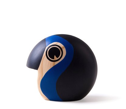 Figurine en bois Discus, Petit, bleu