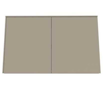 Buffet Aventa Sideboard avec portes, 120 cm, 3 Grilles de hauteur, Mélamine gris pierre, Montage murale