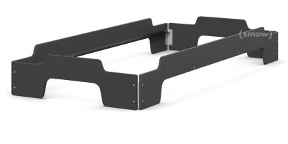 Lit empilable Confort Rolf Heide, Anthracite laqué, Sans sommier