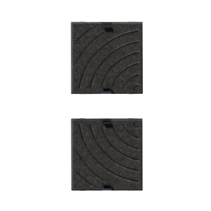 USM Haller Soft Panel Mono pour étagère USM, 35 cm x 35 cm, Gris foncé, Courbes