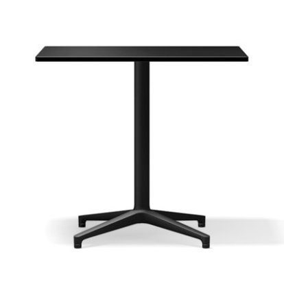 Bistro Table Indoor, Rectangulaire (640x796 mm), Matériau aggloméré noir