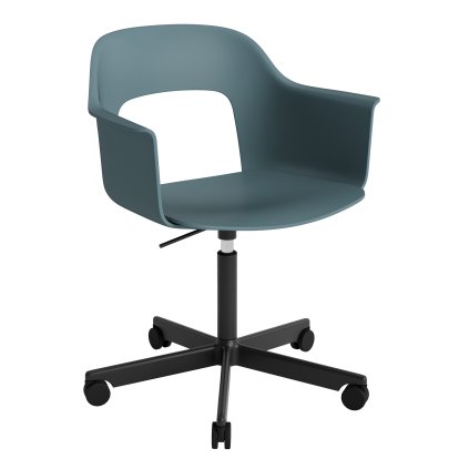 Chaise pivotante Layout 241, Océan, Aluminium thermolaqué noir 