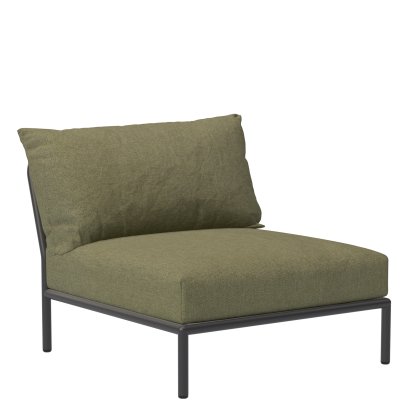 Fauteuil Level 2 lounge, Gris foncé, Vert feuille