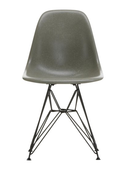 Eames Fiberglass Chair DSR, Eames raw umber, Finition époxy basic dark lisse