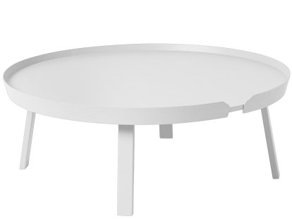 Table basse Around, XL (H 36 x Ø 95 cm), Frêne blanc