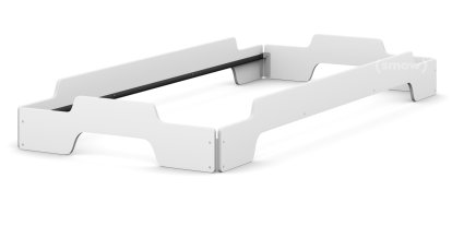 Lit empilable Rolf Heide, 90 x 200, Laqué blanc pur, Sans sommier