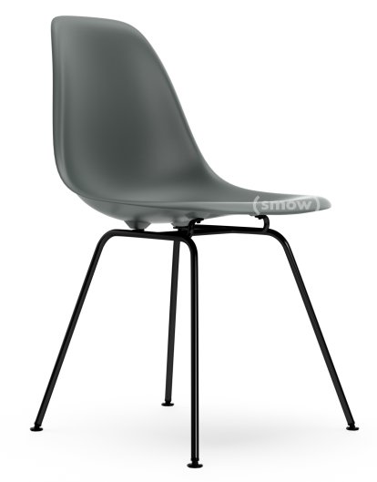 Eames Plastic Side Chair RE DSX, Gris granit, Sans rembourrage, Sans rembourrage, Version standard - 43 cm, Revêtement basic dark
