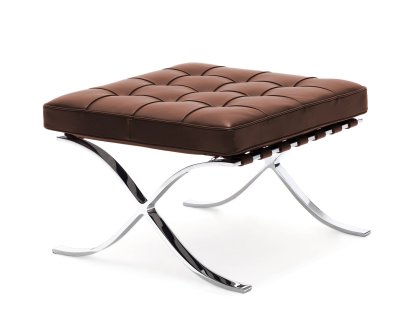 Tabouret Barcelona Relax, Cuir Venezia - marron