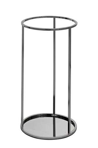 Porte-parapluie/table d'appoint Rack, Rond, Chrome fumé brillant