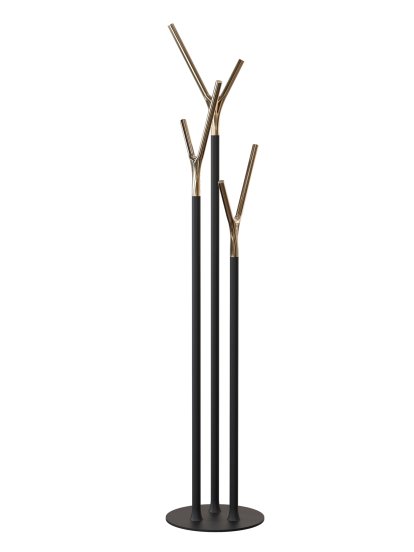 Wishbone Portemanteau, Noir mat / or poli