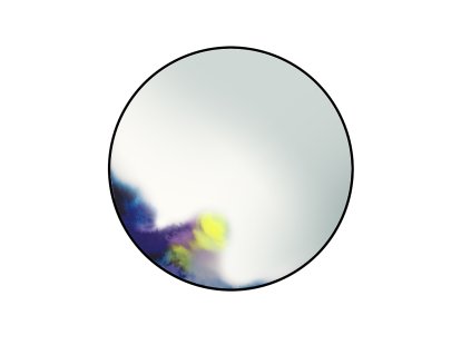 Miroir Francis, Ø 60 cm, Bleu-violet