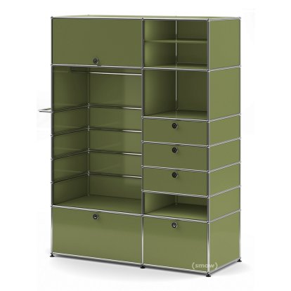 Armoire-penderie USM Haller Type 2, Vert olive RAL 6003