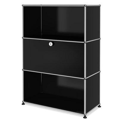Meuble haut Highboard M avec 1 porte battante , Noir graphite RAL 9011