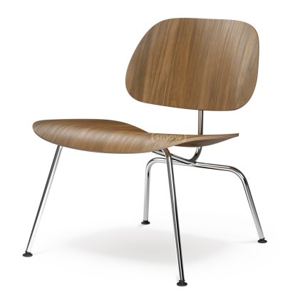 Fauteuil LCM / LCM Leather, Noyer pigmenté noir, Poli chromé