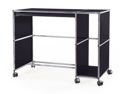 Bureau USM Haller à roulettes Type 1, Noir graphite RAL 9011