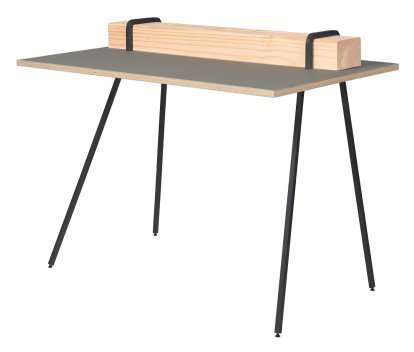 Secrétaire Kurt, Linoleum gris, Douglas non traité