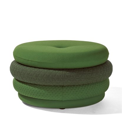 Pouf Fat Tom, 4 coussins, sans pieds, Vert