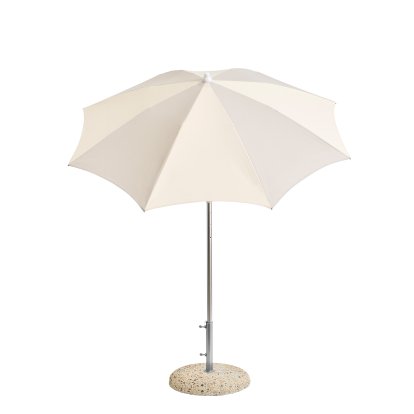 Parasol Terrazza Octagon, Gris / blanc cassé, Avec pied de parasol