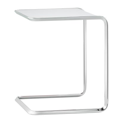 Table d'appoint Oblique K3, C (grande): L 50 x P 45 x H 54 cm, Blanc