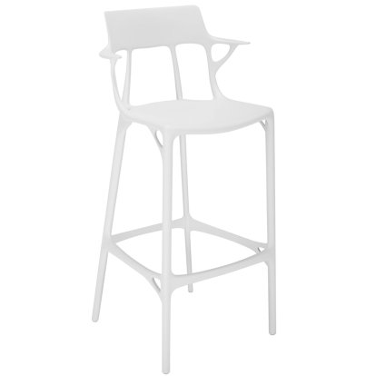 A.I. Tabouret de bar Recyclé, 75 cm, Blanc