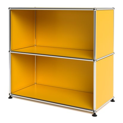 Meuble mixte Sideboard M USM Haller  ouvert, Jaune or RAL 1004