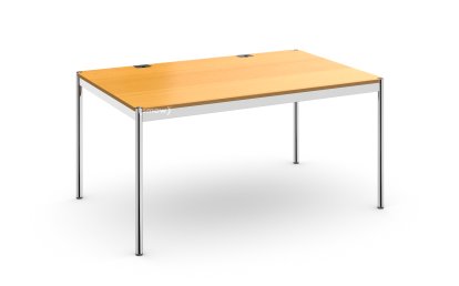 Table USM Haller Plus, 150 x 100 cm, 05-Plaqué hêtre naturel, Sans plateau coulissant