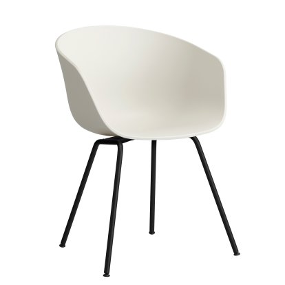 Chaise About A Chair AAC 26, Melange cream 2.0, Acier thermolaqué noir