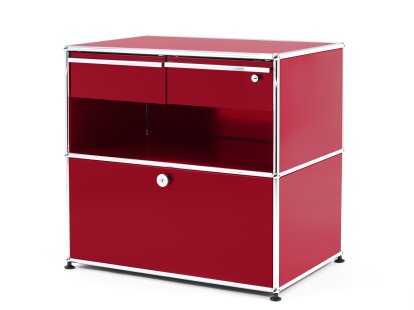Meuble mixte Sideboard Office M USM Haller, Rouge rubis USM