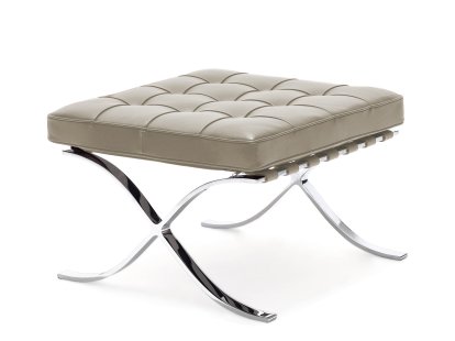Tabouret Barcelona Relax, Cuir Venezia - ivoire