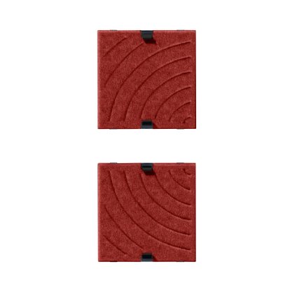 USM Haller Soft Panel Mono pour étagère USM, 35 cm x 35 cm, Rouge, Courbes