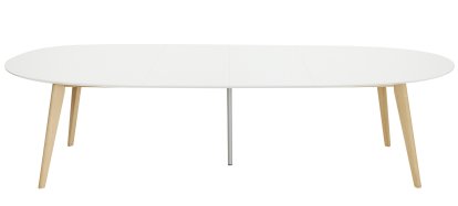 Table DK10 bois extensible, Avec deux rallonges (L 290 cm)