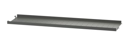 Planche métal String System, 78 x 20 cm, Rebord bas, Gris foncé