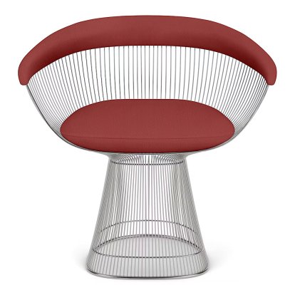 Fauteuil Platner, Cuir Volo, Red