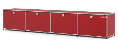 Meuble bas Lowboard XL pour enfants USM Haller, Rouge rubis USM
