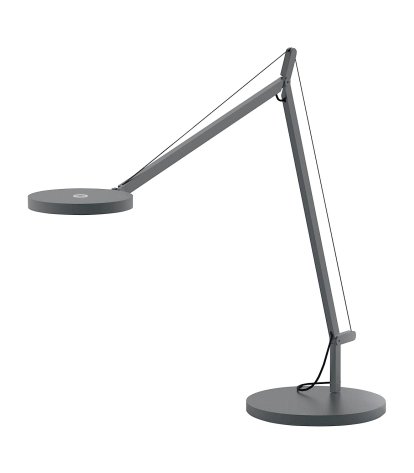 Lampe de table Demetra LED, Gris aluminium, Avec pied