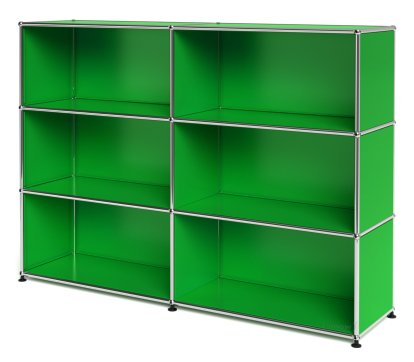Meuble haut Highboard L ouvert, Vert USM