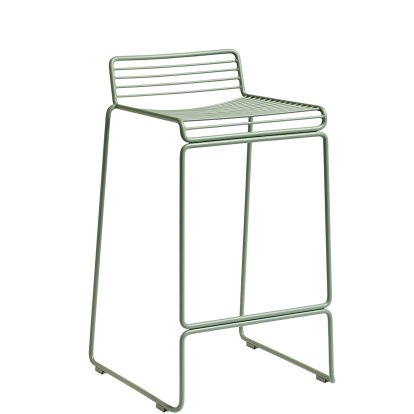 Tabouret de bar Hee , Version cuisine: hauteur de l'assise 65 cm, Fall green