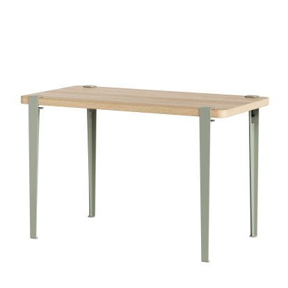 Table à manger Lobo Tiptoe, Finition chêne, Gris eucalyptus