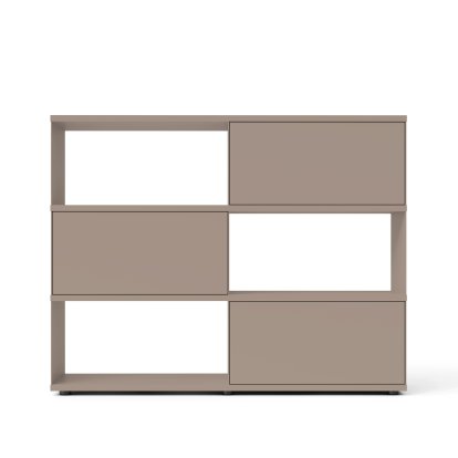 Flow Q Highboard, 160 cm, 126,7 cm (3 portes abattantes), Rosewood