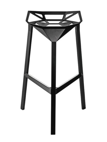 Tabouret Stool_One, Hauteur de l'assise pour la version bar 770 mm, Noir mat (5130)