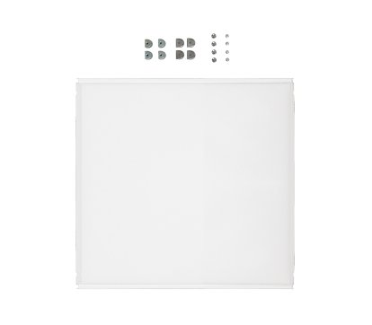 Tablette intermédiaire métallique pour étagère USM Haller, Blanc pur RAL 9010, 50 cm x 50 cm