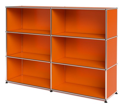 Meuble haut Highboard L ouvert, Orange pur RAL 2004