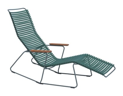 Chaise longue basculante Click, Vert sapin