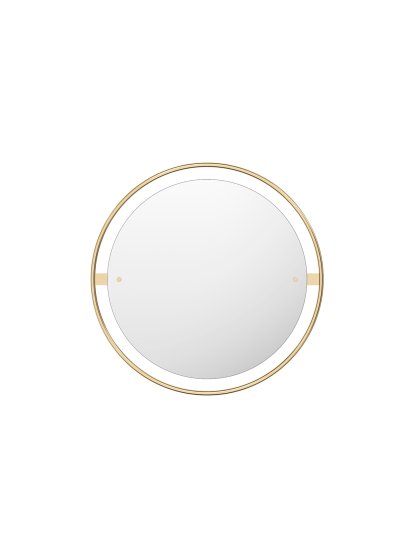 Miroir nimbus rond, Ø 60 cm, Laiton poli