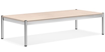 Table basse USM Haller, 150 x 75 cm, Bois, Chêne huilé blanc