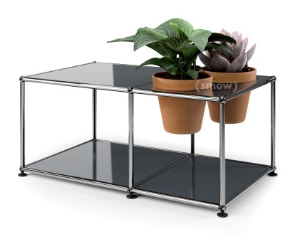 Table d'appoint USM Haller Monde végétal , Anthracite RAL 7016, Terre cuite
