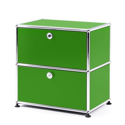 Table de chevet USM Haller avec 2 portes battantes, Vert USM