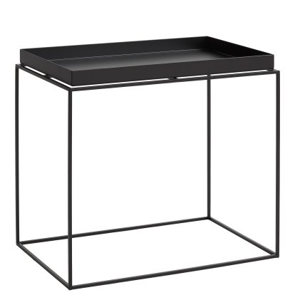 Table avec plateau Tray , H 50/54 x L 40 x P 60 cm, Noir