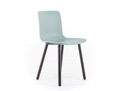 Chaise HAL RE Wood, Gris bleuté RE, Chêne massif foncé avec vernis de protection